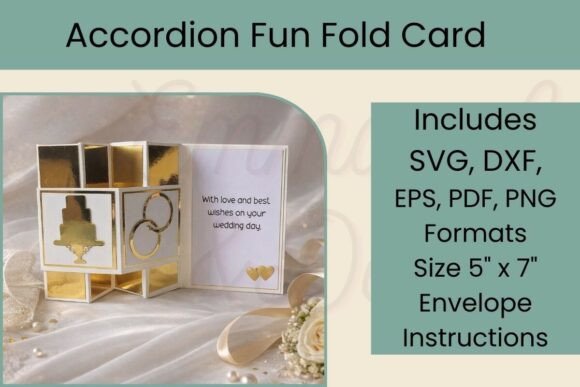 Download 5x7 Wedding Card Accordion SVG - Card Collection